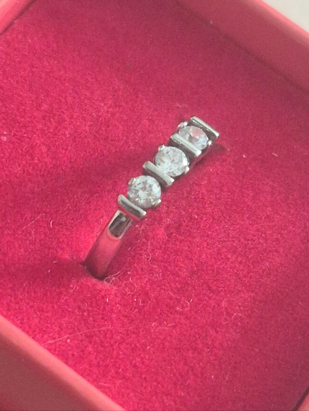 PAST ,PRESENT, AND FUTURE DIAMOND RING - Picture 4 of 6